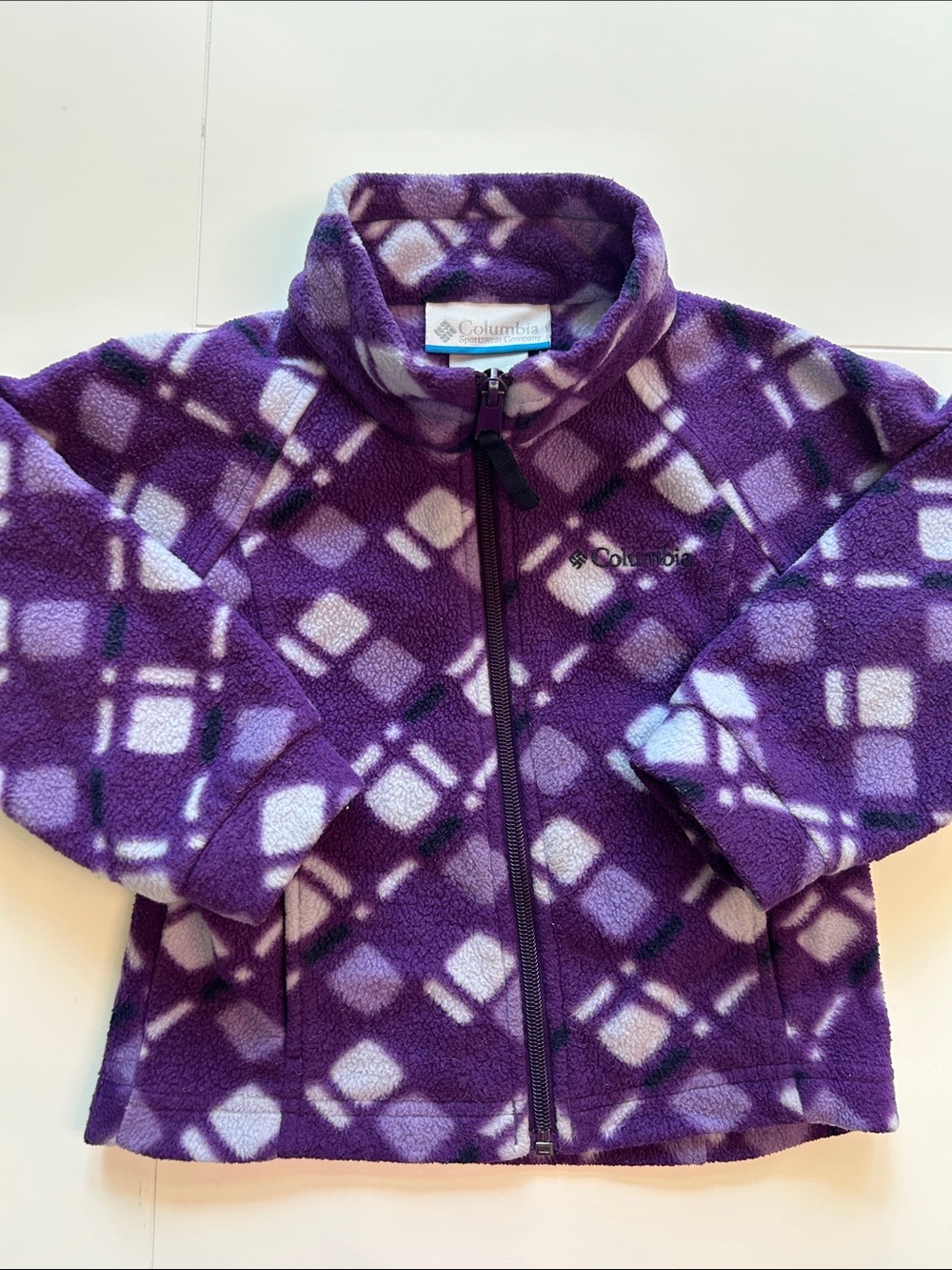 Columbia Kids Purple Geometric Fleece Jacket